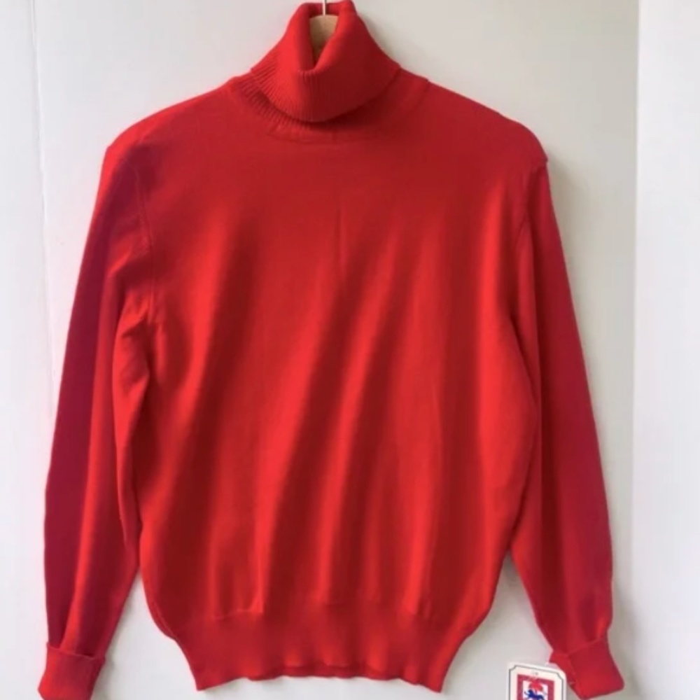 Vintage Orvis Red Turtleneck Womens Sweater